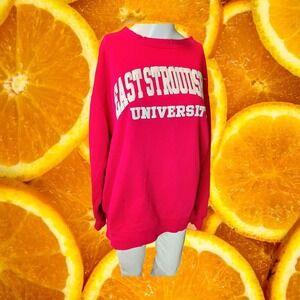 Jansport East Stroudsburg University ESU Crewneck Sweatshirt Red Mens Large